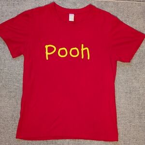 Winnie The Pooh Women's T-shirt Red 100% Cotton Size M